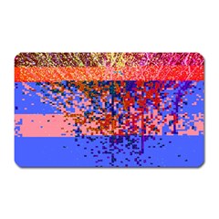 Glitchdrips Shadow Color Fire Magnet (rectangular) by Mariart