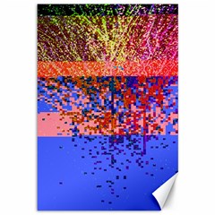 Glitchdrips Shadow Color Fire Canvas 12  X 18   by Mariart