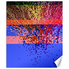 Glitchdrips Shadow Color Fire Canvas 20  X 24   by Mariart