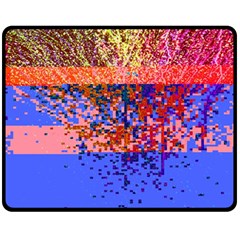 Glitchdrips Shadow Color Fire Fleece Blanket (medium) 