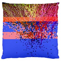 Glitchdrips Shadow Color Fire Large Cushion Case (one Side) by Mariart