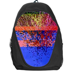 Glitchdrips Shadow Color Fire Backpack Bag by Mariart