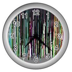 Heimbold Sign Random Shadow Line Vertical Light Wall Clocks (silver)  by Mariart