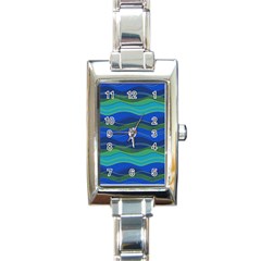 Geometric Line Wave Chevron Waves Novelty Rectangle Italian Charm Watch