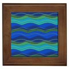 Geometric Line Wave Chevron Waves Novelty Framed Tiles by Mariart