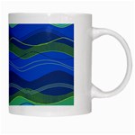 Geometric Line Wave Chevron Waves Novelty White Mugs Right