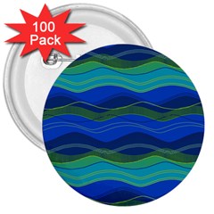 Geometric Line Wave Chevron Waves Novelty 3  Buttons (100 Pack)  by Mariart