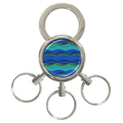 Geometric Line Wave Chevron Waves Novelty 3-ring Key Chains by Mariart