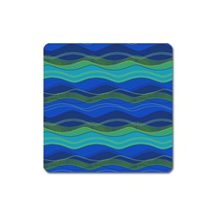 Geometric Line Wave Chevron Waves Novelty Square Magnet