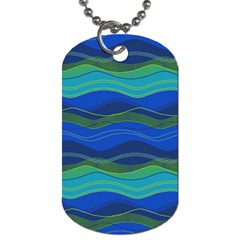 Geometric Line Wave Chevron Waves Novelty Dog Tag (two Sides) by Mariart