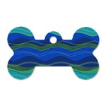 Geometric Line Wave Chevron Waves Novelty Dog Tag Bone (One Side) Front