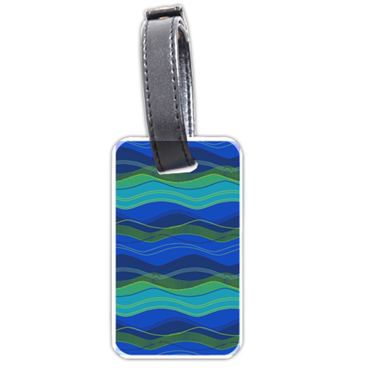 Geometric Line Wave Chevron Waves Novelty Luggage Tags (One Side) 