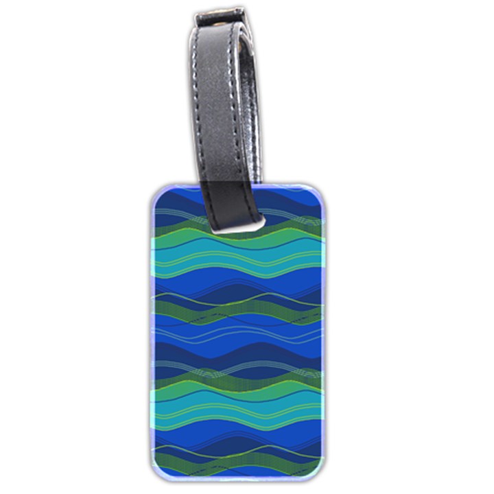 Geometric Line Wave Chevron Waves Novelty Luggage Tags (Two Sides)