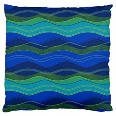 Geometric Line Wave Chevron Waves Novelty Large Cushion Case (two Sides) by Mariart