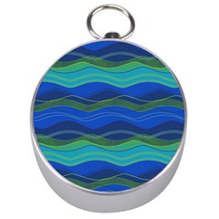 Geometric Line Wave Chevron Waves Novelty Silver Compasses by Mariart