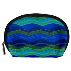 Geometric Line Wave Chevron Waves Novelty Accessory Pouches (large)  by Mariart