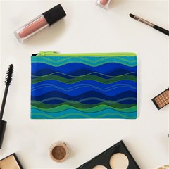 Geometric Line Wave Chevron Waves Novelty Cosmetic Bag (xs) by Mariart