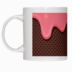 Ice Cream Pink Choholate Plaid Chevron White Mugs by Mariart