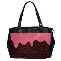 Ice Cream Pink Choholate Plaid Chevron Office Handbags by Mariart