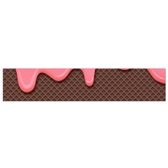 Ice Cream Pink Choholate Plaid Chevron Flano Scarf (small)