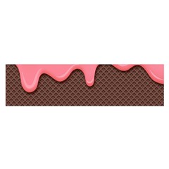 Ice Cream Pink Choholate Plaid Chevron Satin Scarf (oblong) by Mariart