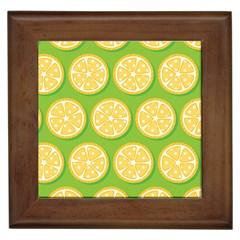 Lime Orange Yellow Green Fruit Framed Tiles