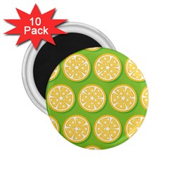 Lime Orange Yellow Green Fruit 2 25  Magnets (10 Pack) 