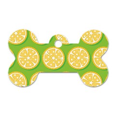 Lime Orange Yellow Green Fruit Dog Tag Bone (two Sides)