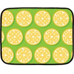 Lime Orange Yellow Green Fruit Fleece Blanket (Mini) 35 x27  Blanket