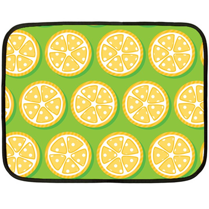 Lime Orange Yellow Green Fruit Fleece Blanket (Mini)