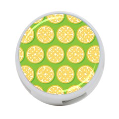 Lime Orange Yellow Green Fruit 4-port Usb Hub (two Sides) 