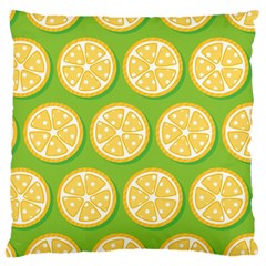 Lime Orange Yellow Green Fruit Large Cushion Case (two Sides) by Mariart