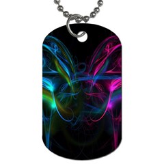 Light Waves Light Red Blue Dog Tag (one Side) by Mariart