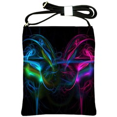 Light Waves Light Red Blue Shoulder Sling Bags