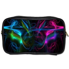 Light Waves Light Red Blue Toiletries Bags by Mariart