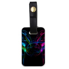 Light Waves Light Red Blue Luggage Tags (one Side)  by Mariart