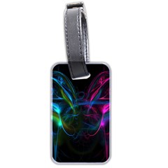 Light Waves Light Red Blue Luggage Tags (two Sides) by Mariart