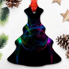 Light Waves Light Red Blue Christmas Tree Ornament (two Sides)