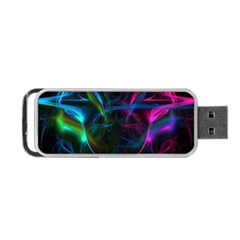 Light Waves Light Red Blue Portable Usb Flash (one Side) by Mariart