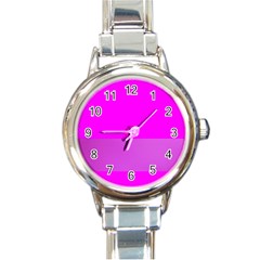 Line Pink Round Italian Charm Watch