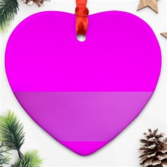 Line Pink Ornament (heart) by Mariart