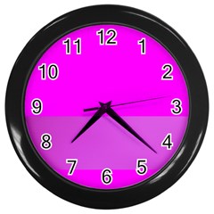 Line Pink Wall Clocks (black)