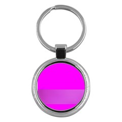 Line Pink Key Chains (round)  by Mariart