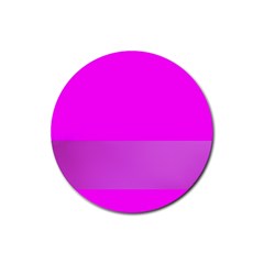 Line Pink Rubber Coaster (round)  by Mariart