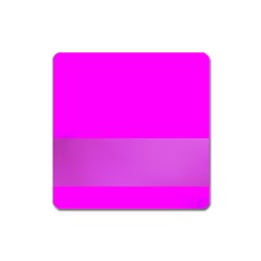 Line Pink Square Magnet