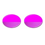 Line Pink Cufflinks (Oval) Front(Pair)