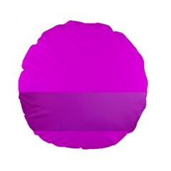 Line Pink Standard 15  Premium Flano Round Cushions by Mariart