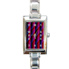 Photography Illustrations Line Wave Chevron Red Blue Vertical Light Rectangle Italian Charm Watch