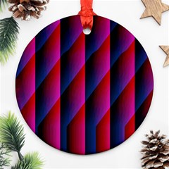 Photography Illustrations Line Wave Chevron Red Blue Vertical Light Ornament (round) by Mariart