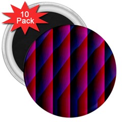 Photography Illustrations Line Wave Chevron Red Blue Vertical Light 3  Magnets (10 Pack)  by Mariart